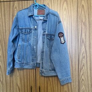 Levi’s Blue Denim Jacket with  Harley-Davidson Patch